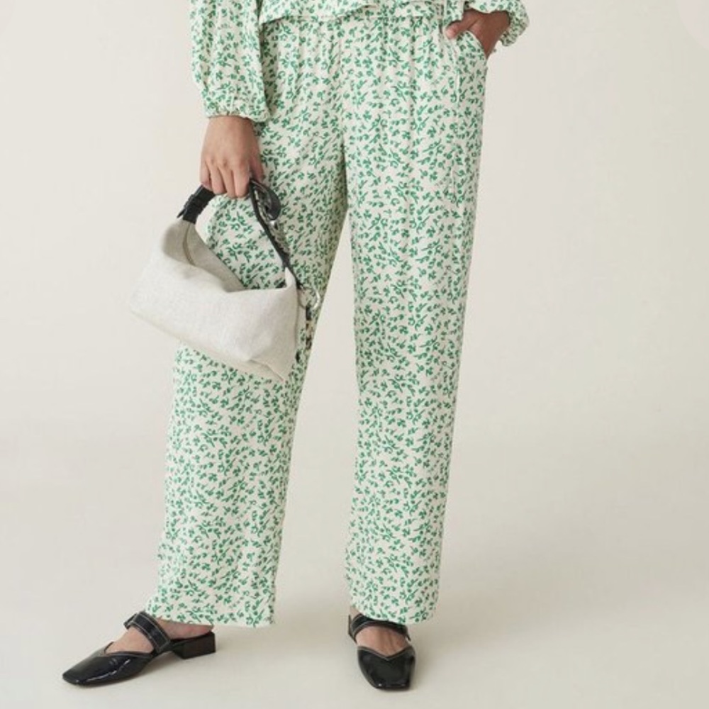 Printed Crepe Pants by Ganni.